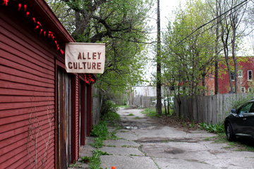 Alley Culture is located in an alley rather than on a street.