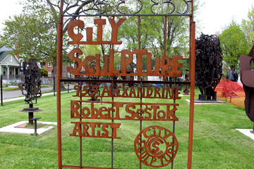 The sign near the City Sculpture entrance.
