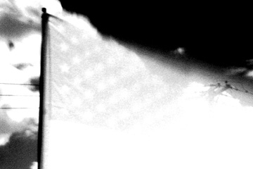 Flags on the Fifth of July, in infrared, detail