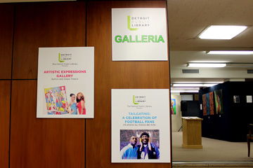 The upmost sign lets you know you are looking at the entrance to the Galleria.