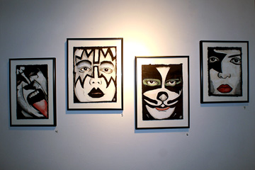 Kelly's portraits of KISS at Start Gallery