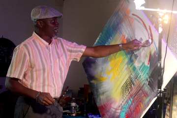 Tim doing live painting