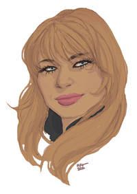 Drawing of Sanda Cook by Kelly Guillory