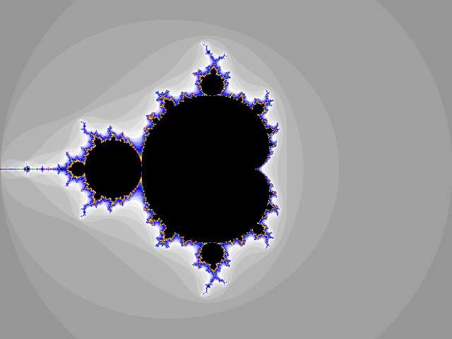 Mandelbrot set diagram, drawn by ChaosPro